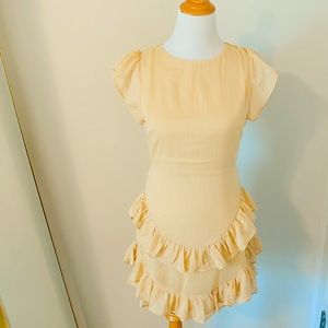 New Sexy gold cocktail mini dress